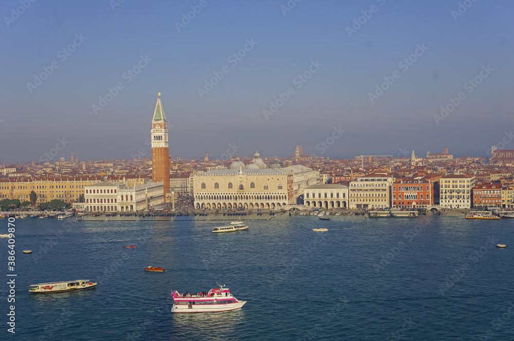 Venice, Italy - 24/01/18
Shiny weather and many ships on the ocean in venice.
There is beautiful church and rainbow.
