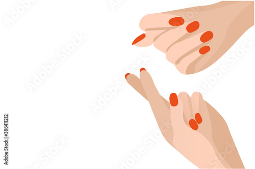 Hand gestures. Two crossed fingers. Vector image. You can write your own text.