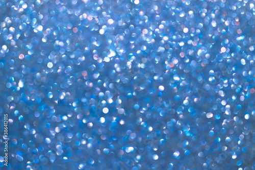 Tablou pe pânză An abstract blue background with sparkle lights and bokeh.