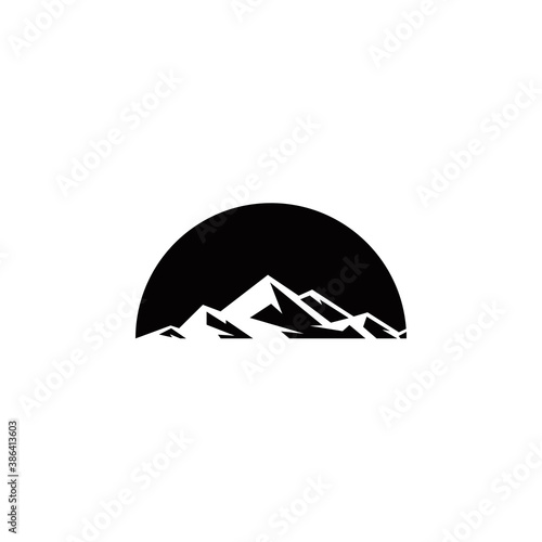 mountain logo design vector graphic idea creative template