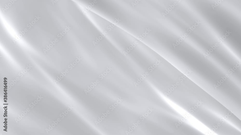 Abstract White Waving Cloth Flying Away Opening Loop Background. Wavy Silk Textile 3d Animation. waving cloth texture. Liquid holographic Smooth silk cloth surface with ripples and folds in tissue. Abstract White Waving Cloth Flying Away Opening Loop Background. Wavy Silk Textile 3d Animation. waving cloth texture. Liquid holographic Smooth silk cloth surface with ripples and folds in tissue.