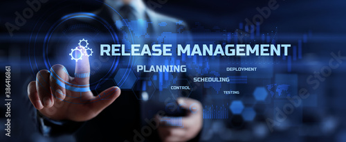 Release management software development business and technology concept.