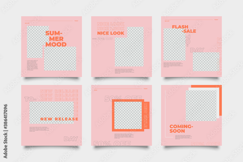 custom made wallpaper toronto digital6 social media post template. modern promotion square web banner for social media. 