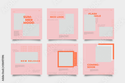 Wallpaper Mural 6 social media post template. modern promotion square web banner for social media.  Torontodigital.ca