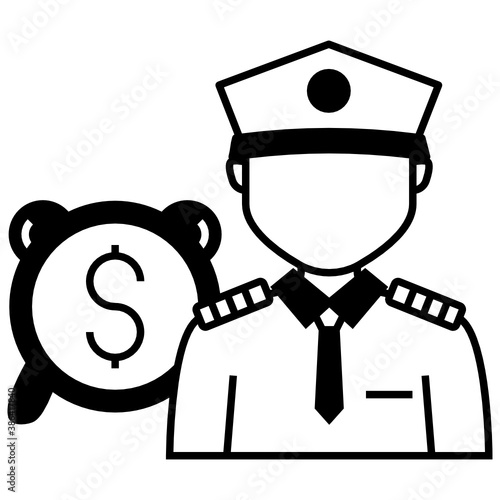 Veterans and active military struggle with mortgages Concept, Money for people who served in forces. Consolidation credit, Business Loans Vector Glyph Icon design, Credit Loan and Financing Sign 