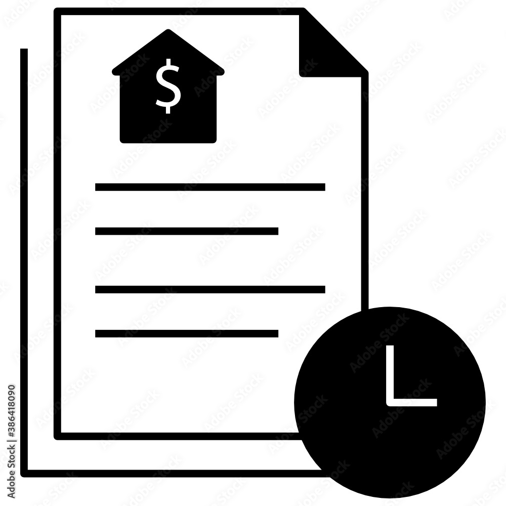 Loan Application in Process concept, mortgage paperwork in progress Vector Glyph Icon design, Waiting for Approval on White Background,Credit Loan and Financing Sign Loan Application in Process concept, mortgage paperwork in progress Vector Glyph Icon design, Waiting for Approval on White Background,Credit Loan and Financing Sign