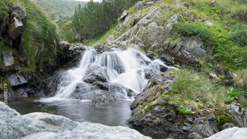 waterfall in the mountains