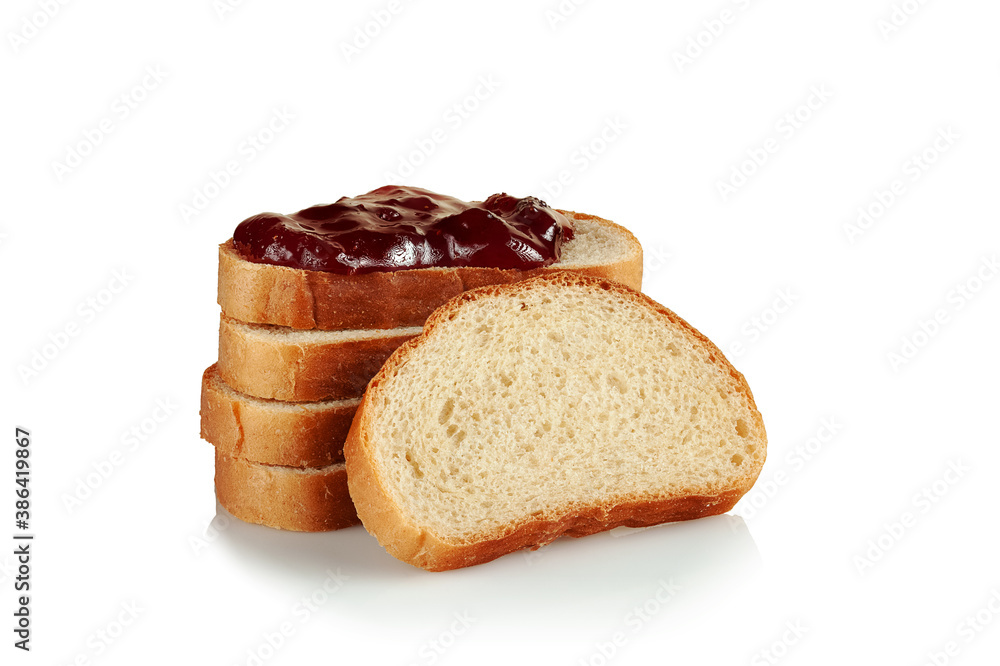 Bread and strawberry jam Bread and strawberry jam