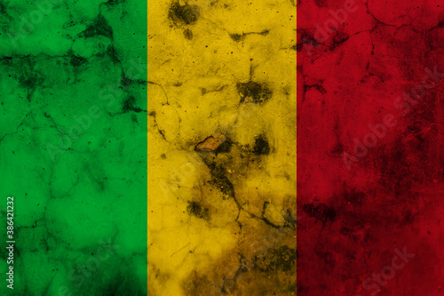 Old Mali grunge background flag desing symbol © Angelov