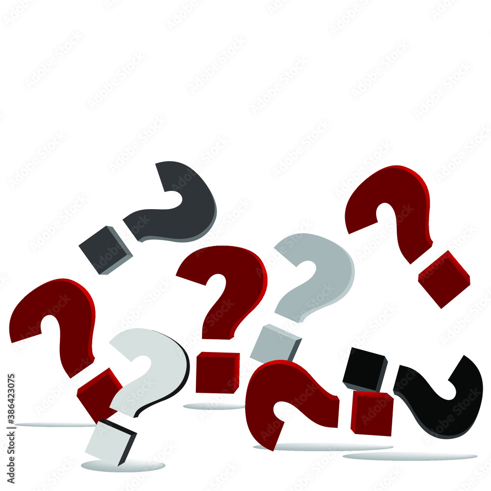 3d shape Question mark on white background. 3d shape Question mark on white background.