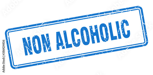 non alcoholic stamp. square grunge sign on white background