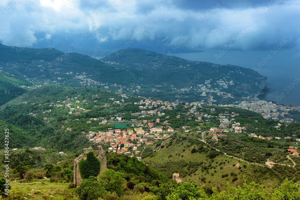 landscape near town Vietri Sul Mare, Campania, Italy
