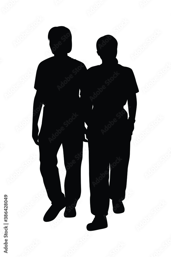 Lesbian lover couple silhouette vector Lesbian lover couple silhouette vector