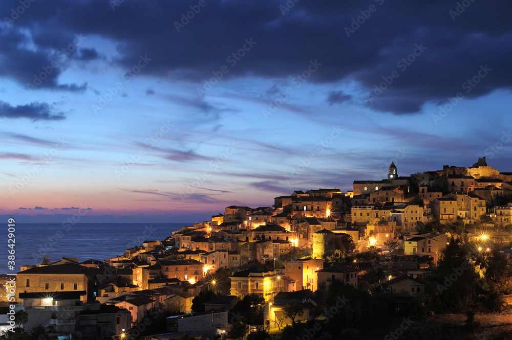 Scalea, district of Cosenza, Calabria, Italy, Europe, Tyrrhenian coast, view of the historic center village