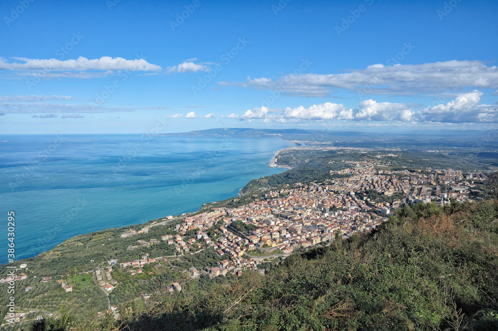 Palmi, Reggio Calabria district, Costa Viola, Calabria, Italy, Europe, the city seen from Mount Sant'Elia