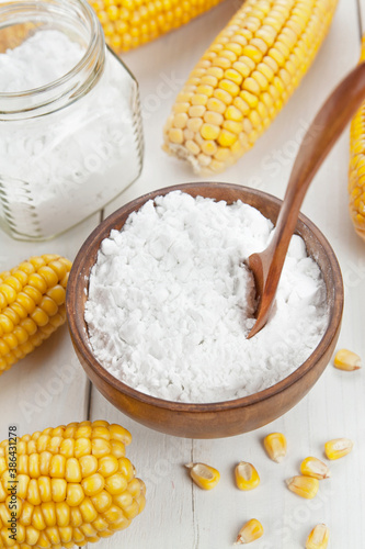 Starch and corn cob