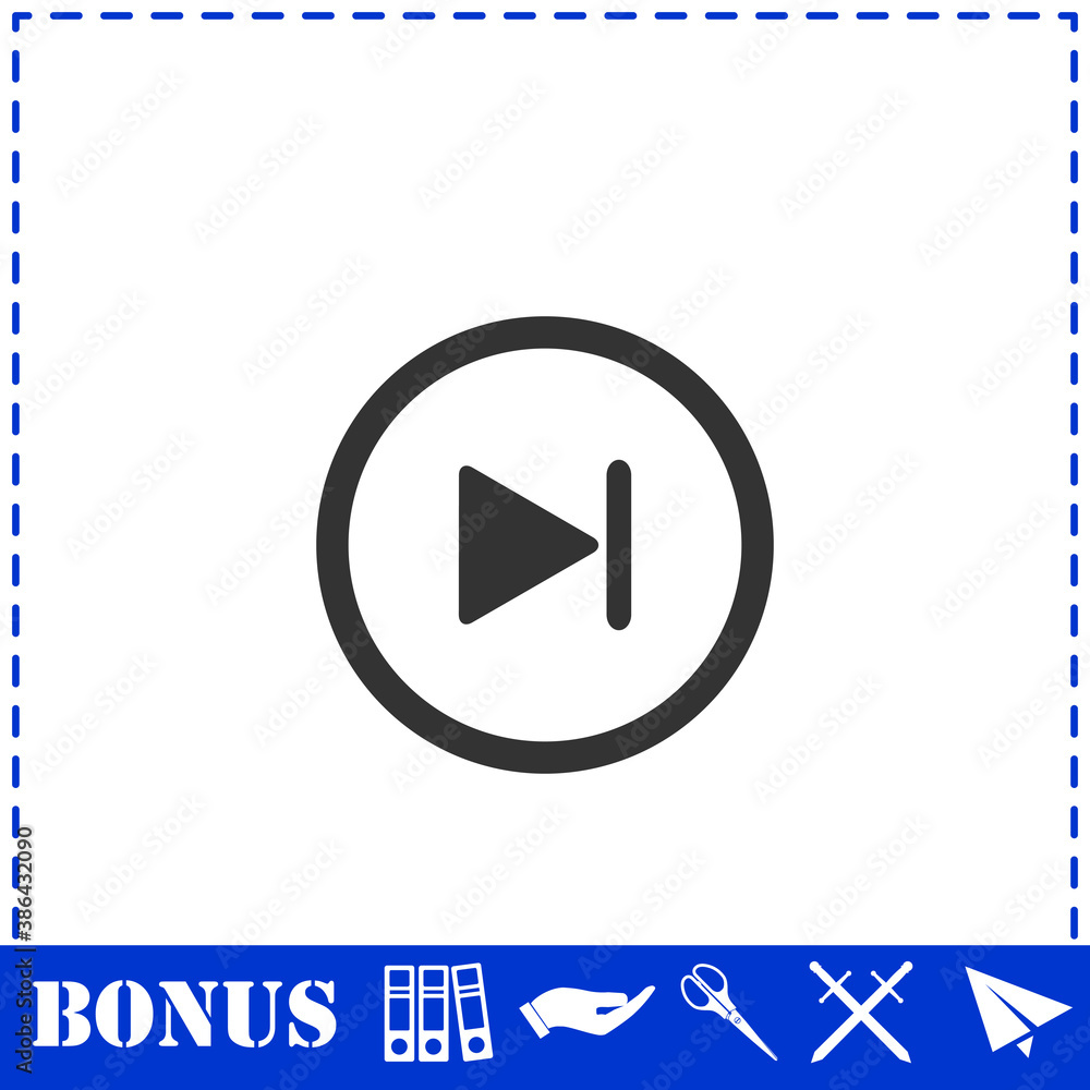 Next track icon flat