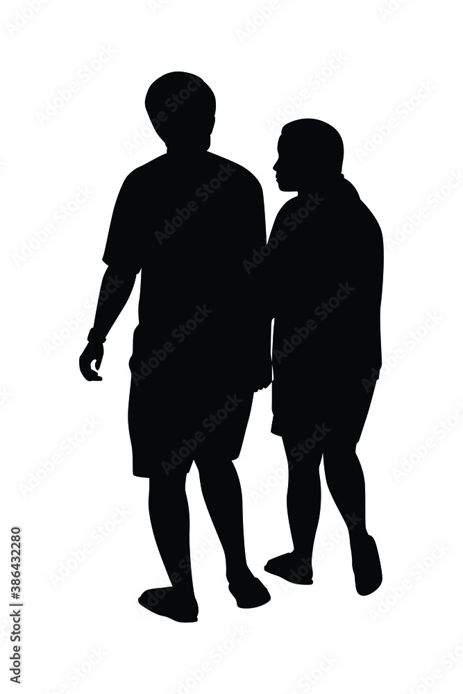 Lover couple silhouette vector