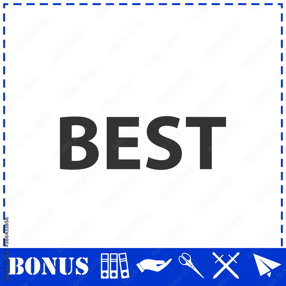 Best lettering text icon flat Best lettering text icon flat