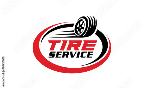 Illustration vector graphic of automotive tires shop logo design template