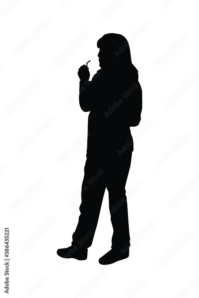A woman silhouette vector A woman silhouette vector