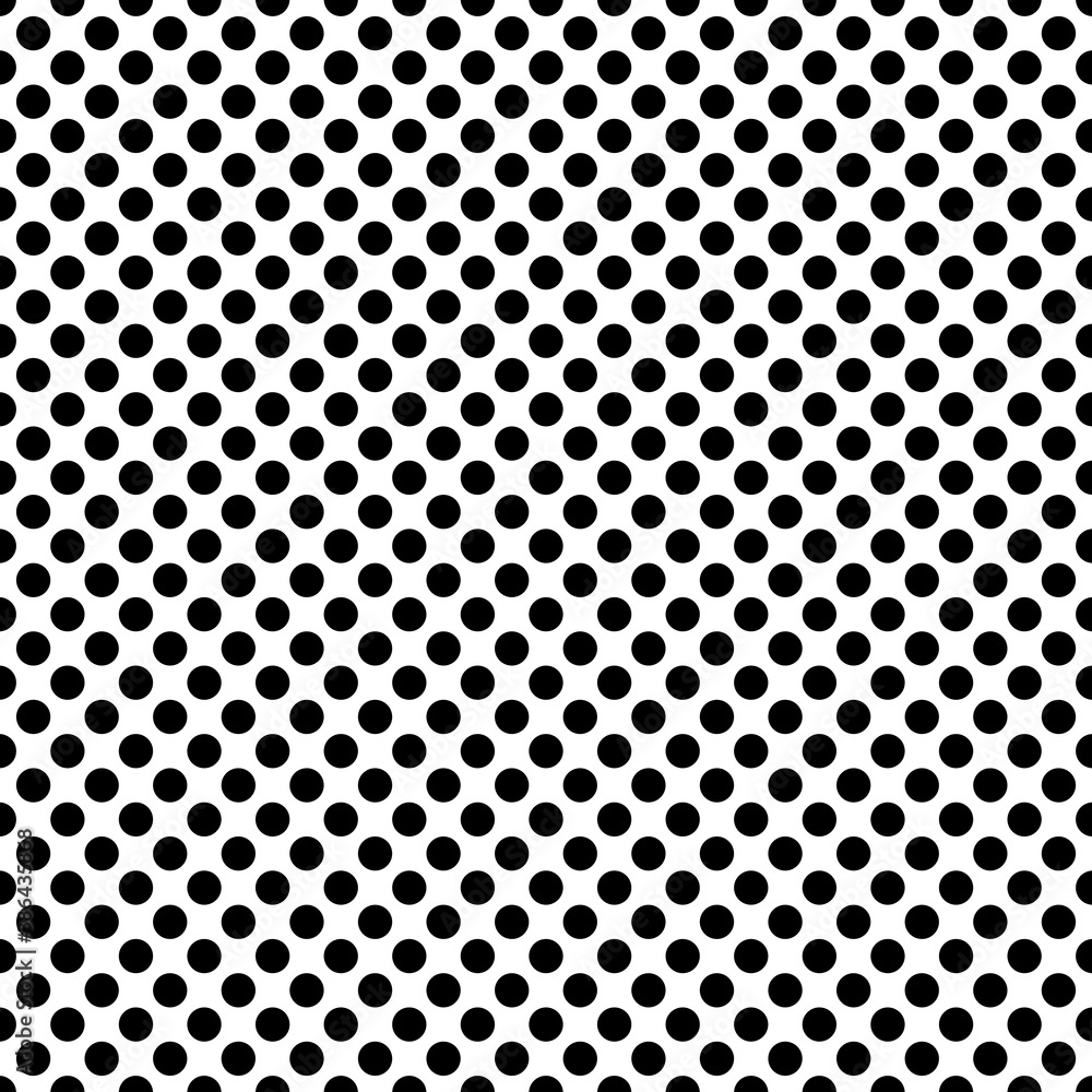 Seamless polka dot pattern. Black dots on white background. Vector illustration. Seamless polka dot pattern. Black dots on white background. Vector illustration.