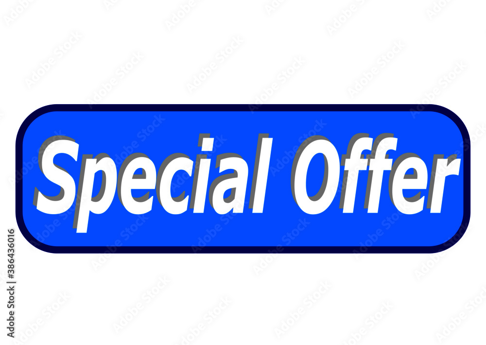 Special offer button Vector icon for apps and website Special offer button Vector icon for apps and website