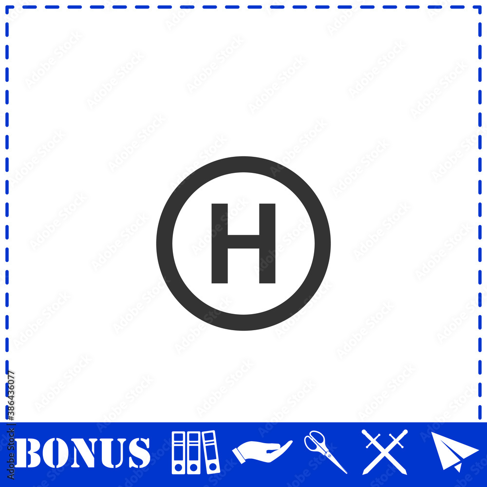Hospital icon flat Hospital icon flat
