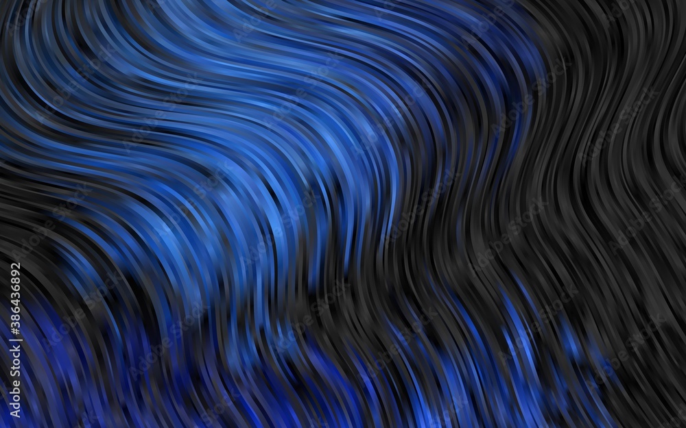 Dark BLUE vector pattern with curved circles. Dark BLUE vector pattern with curved circles.
