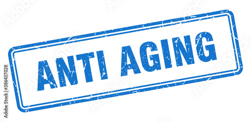 anti aging stamp. square grunge sign on white background