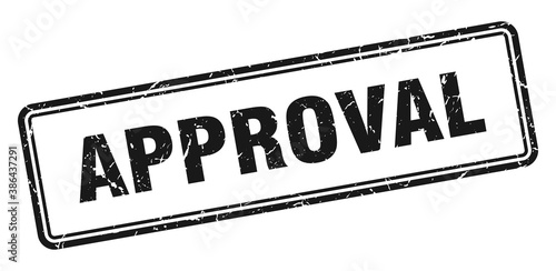 approval stamp. square grunge sign on white background