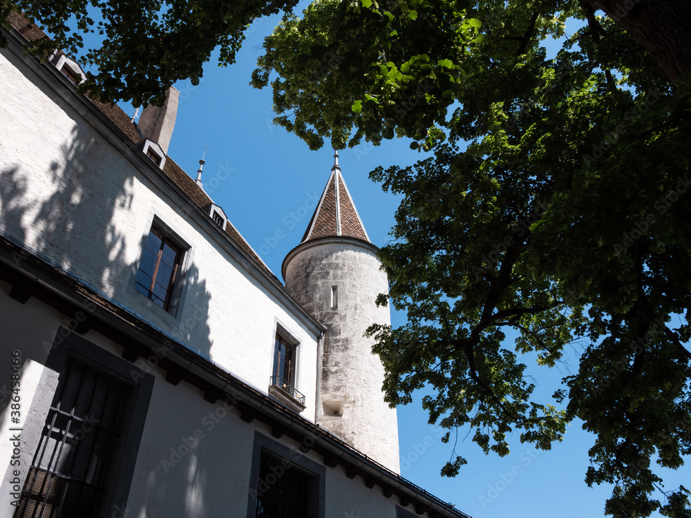 Château médiéval de Nyon, Suisse - Canton de Vaud. Château médiéval de Nyon, Suisse - Canton de Vaud.