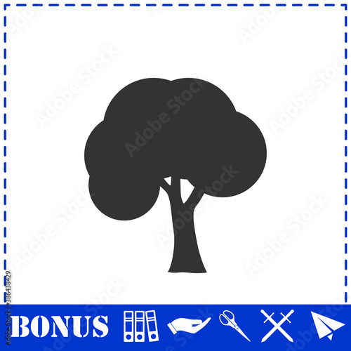 Tree icon flat