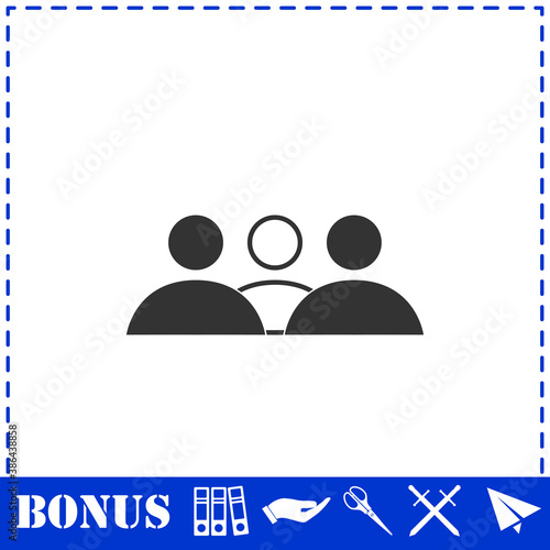 Group people icon flat