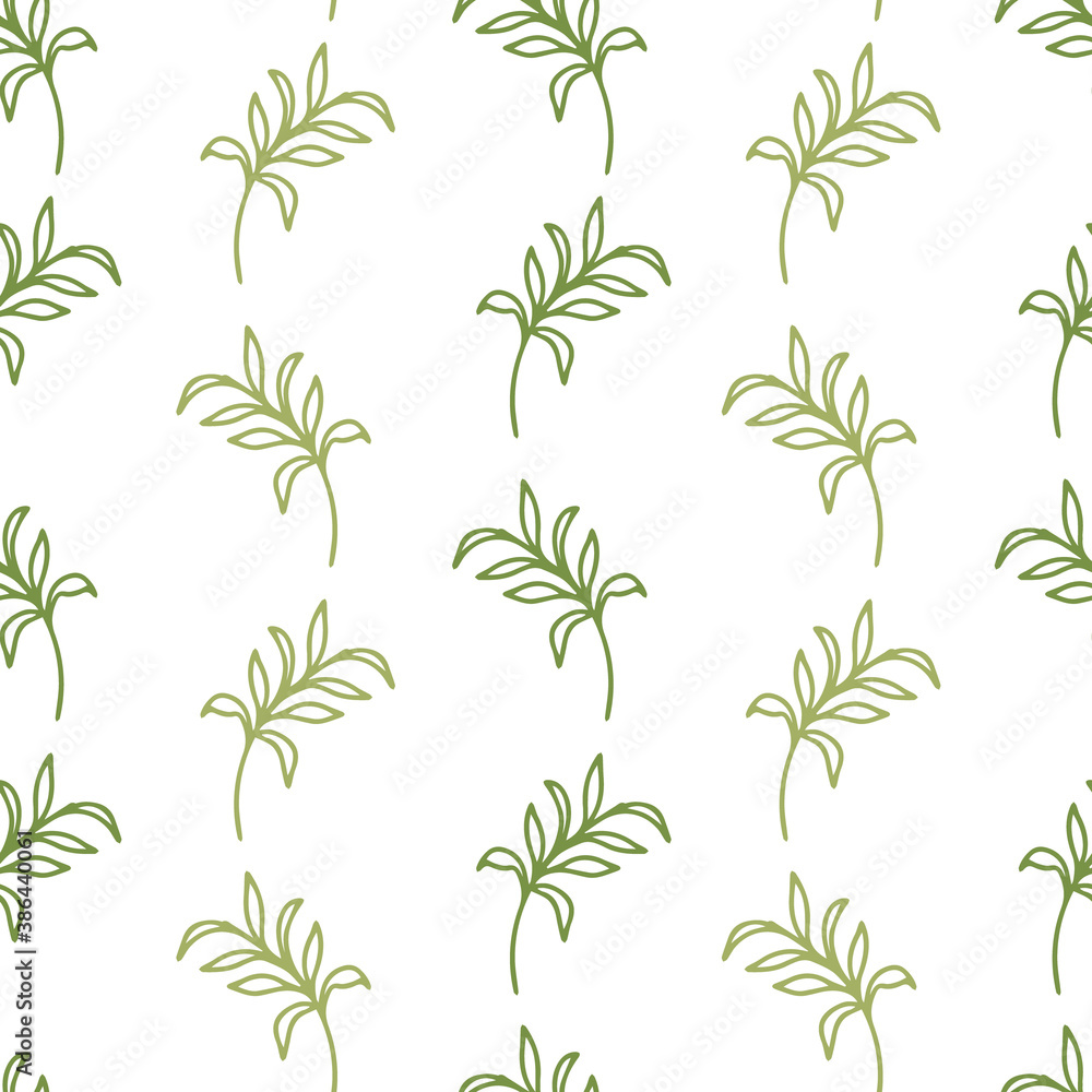 Botanical abstract flowers seamless pattern 