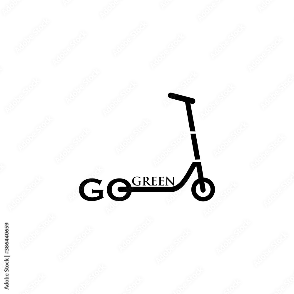Eco transport. Vector scooter icon design on white background Eco transport. Vector scooter icon design on white background