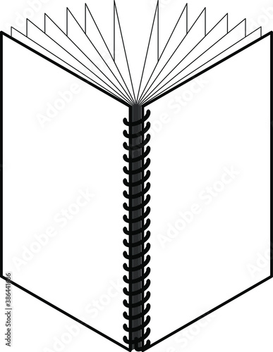 A plain isometric spiral-bound book ready for you to place your designs on.