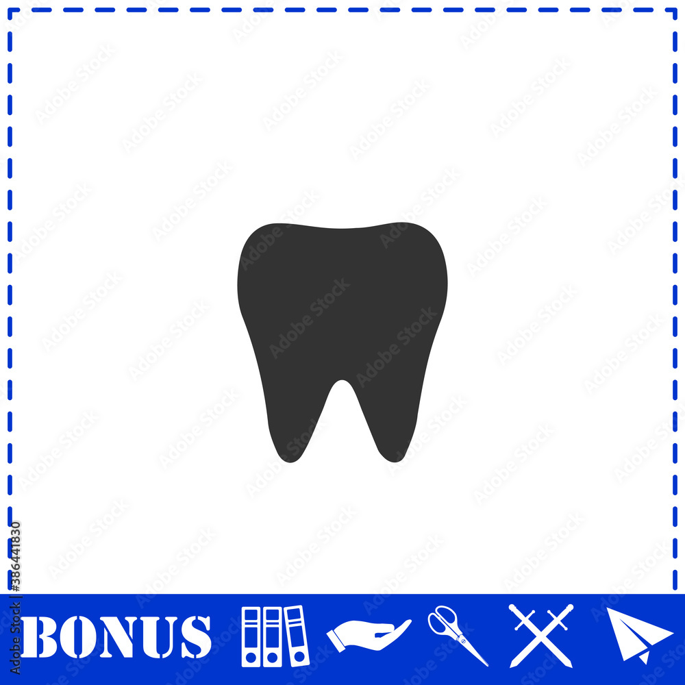Tooth icon flat