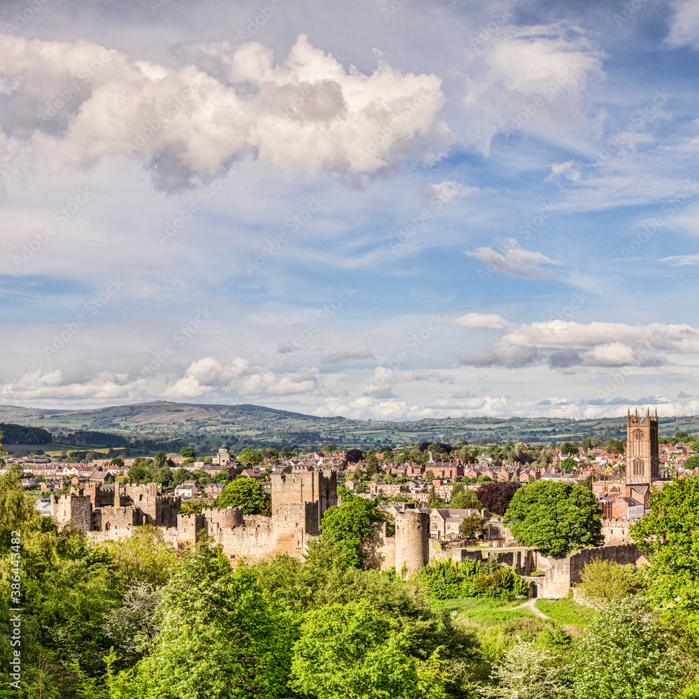 Ludlow Castle and town, Shropshire, England, UK