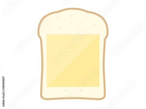 チーズをかけた食パンのイラスト