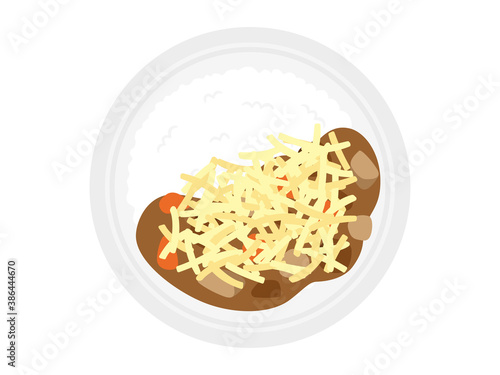 チーズカレーのイラスト