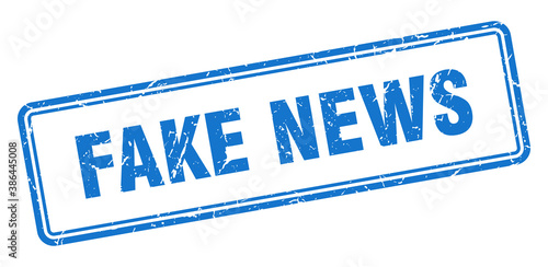 fake news stamp. square grunge sign on white background