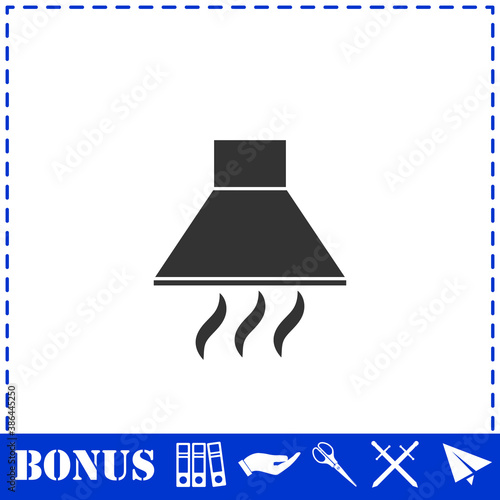 Extractor hood icon flat