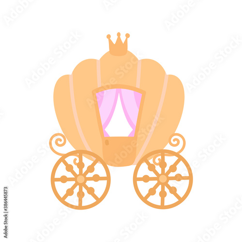 princess carriege on the white background