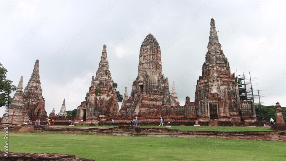 Ayutthaya Thailand :- Oct 16, 2020 - Wat Chaiwatthanaram temple is a Buddhist temple in the city of Ayutthaya Historical Park, is a landmark of Thailand History and is a tourist attraction
Ayutthaya Thailand :- Oct 16, 2020 - Wat Chaiwatthanaram temple is a Buddhist temple in the city of Ayutthaya Historical Park, is a landmark of Thailand History and is a tourist attraction
