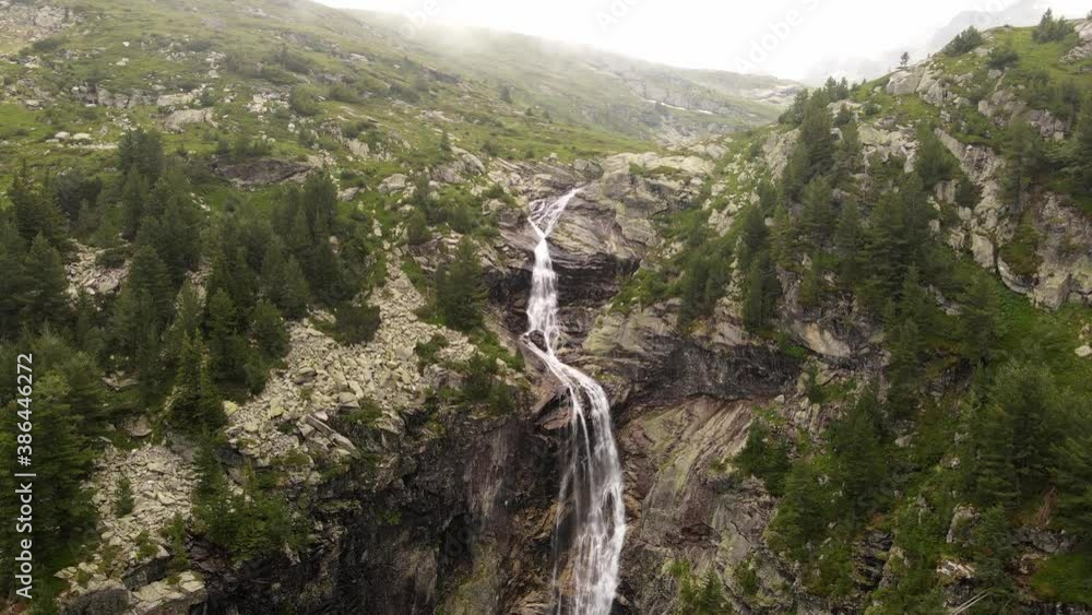 waterfall in the mountains waterfall in the mountains