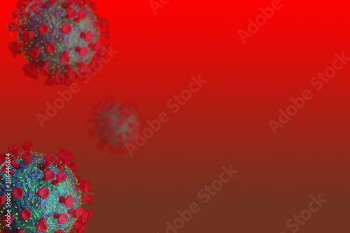 Corona virus emergency. Corona virus strikes back in 2020, 2021. Emergency concept for slides. Copy space.