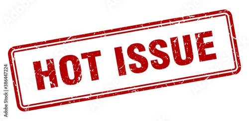 hot issue stamp. square grunge sign on white background