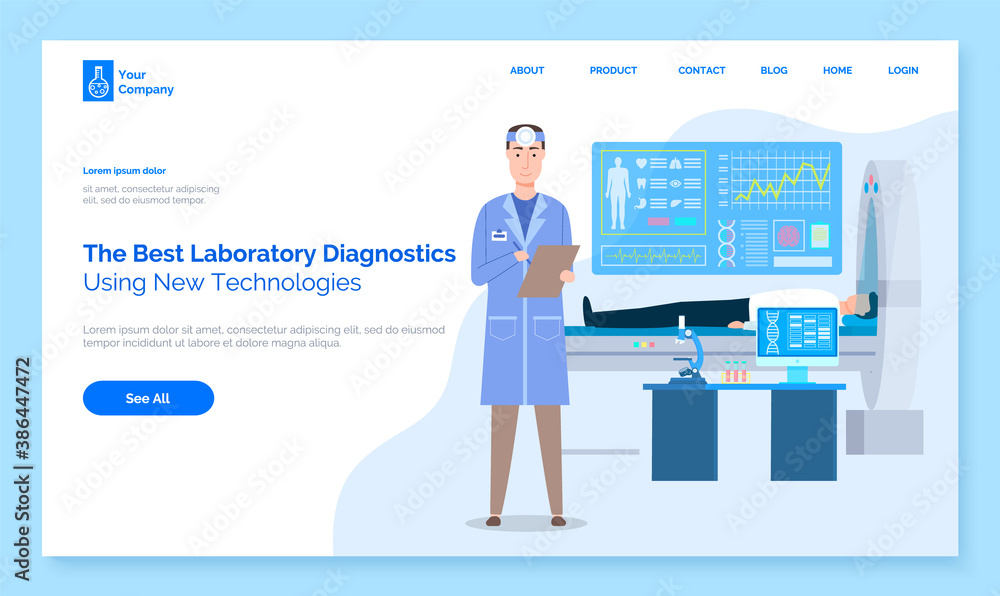 Online medical services applications, best laboratory diagnostics using new technologies landing page template, Health medical care, treatment from specialist, Body examination on modern equipment Online medical services applications, best laboratory diagnostics using new technologies landing page template, Health medical care, treatment from specialist, Body examination on modern equipment