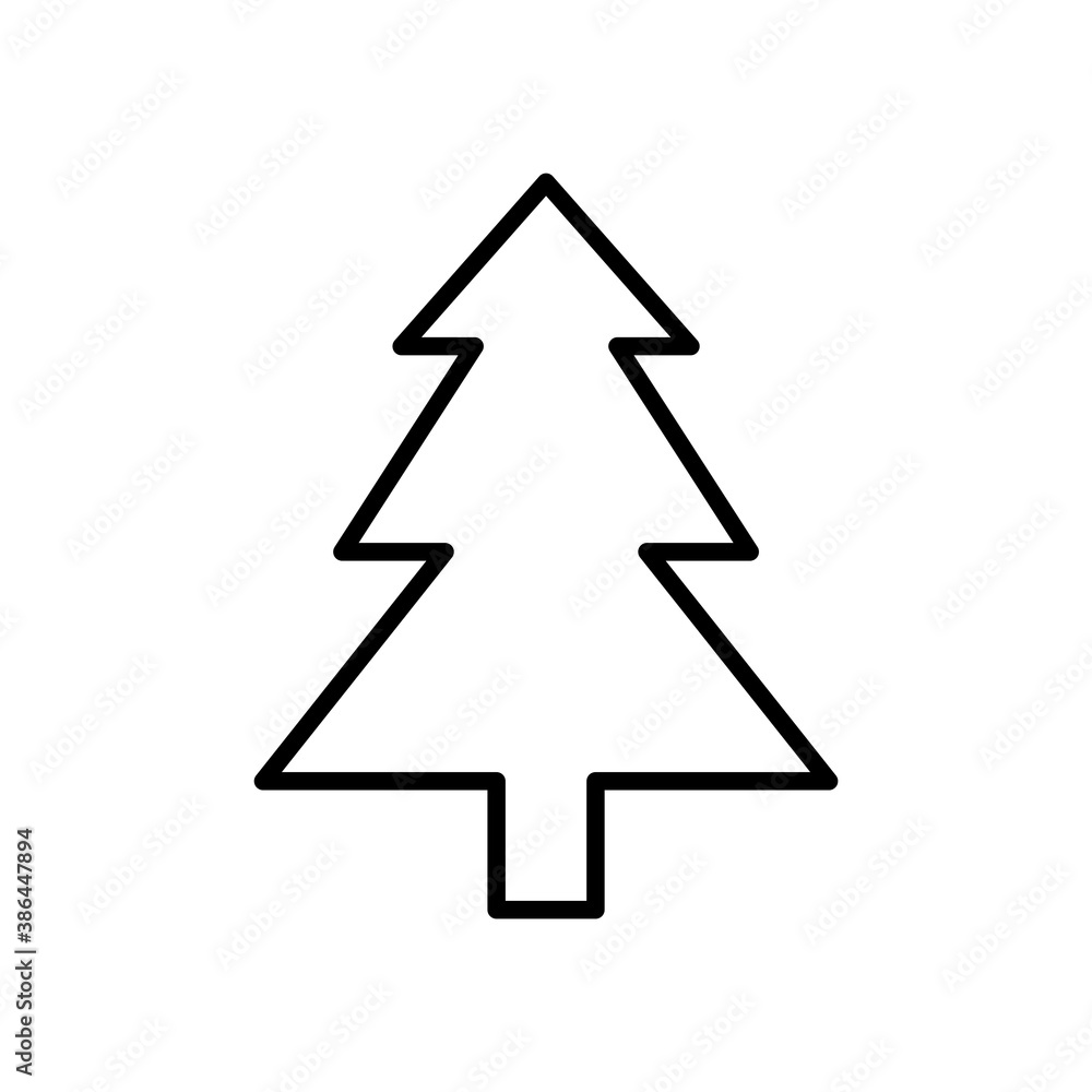 pine tree icon, line style pine tree icon, line style